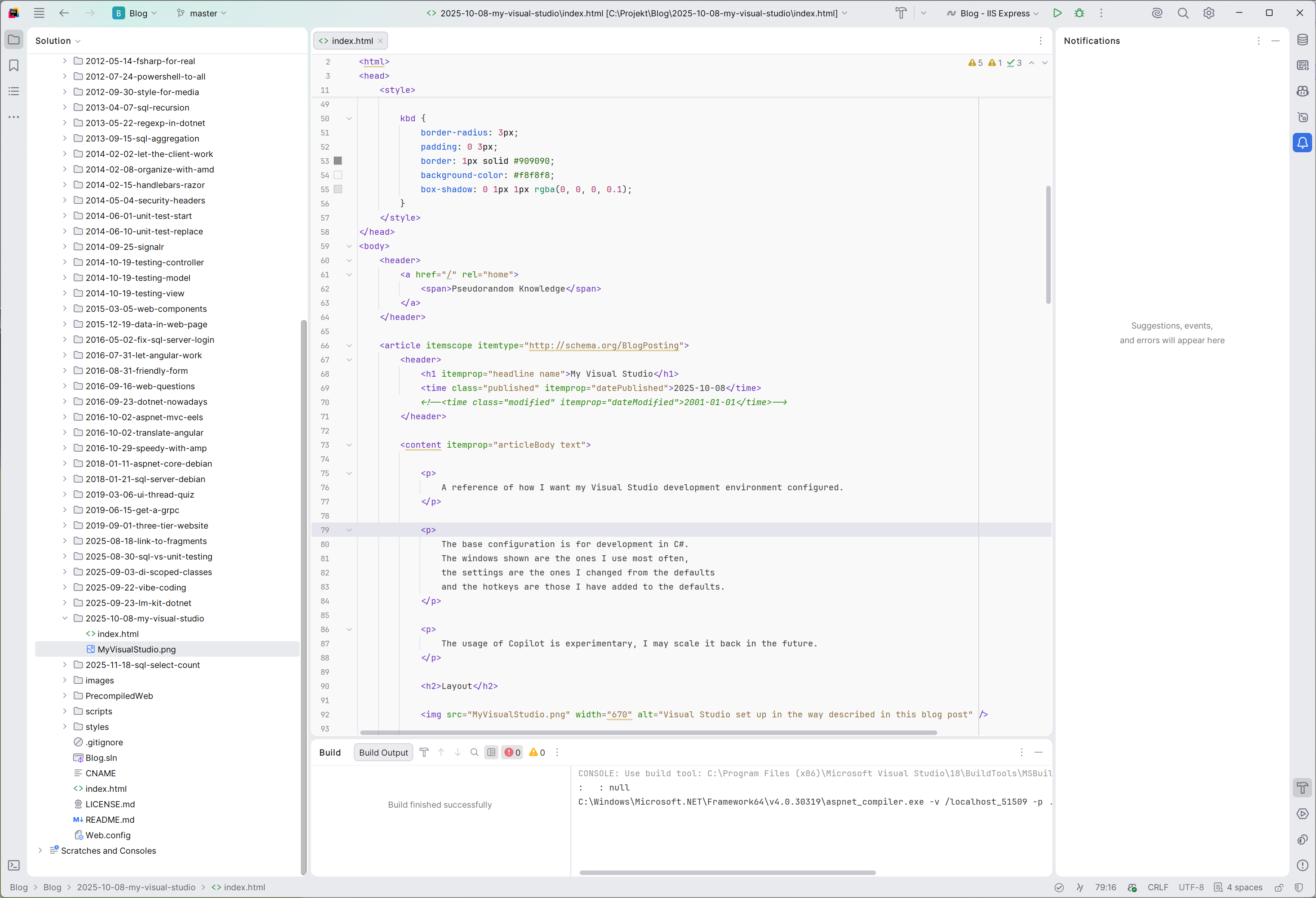 JetBrains Rider set up in the way described in this blog post
